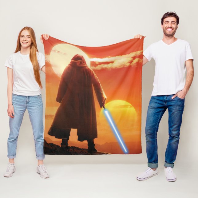 Obi-Wan Kenobi | Tatooine Sunset Illustration Fleece Blanket (In Situ)