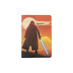 Obi-Wan Kenobi Tatooine Sunset Illustration Passport Holder