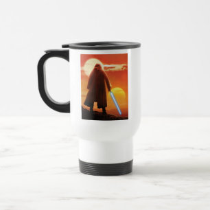 Obi-Wan Kenobi   Tatooine Sunset Illustration Travel Mug