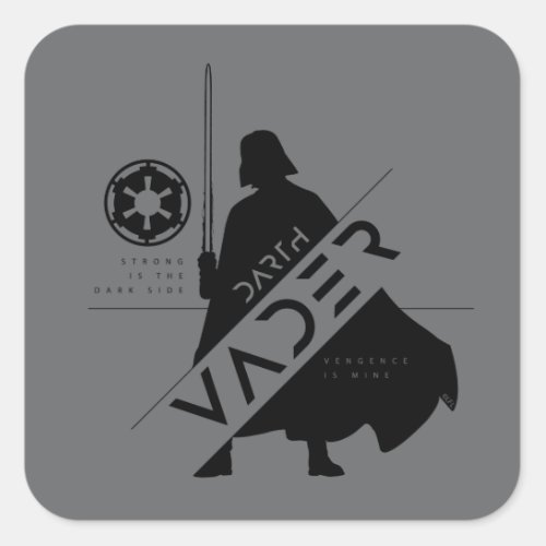 Obi_Wan Kenobi  Vader Character Profile Graphic Square Sticker