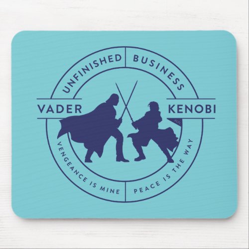 Obi_Wan Kenobi  Vader  Kenobi Outline Badge Mouse Pad