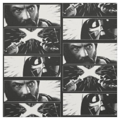 Obi-Wan Kenobi | Vader &amp; Obi-Wan Lightsaber Comic Fabric