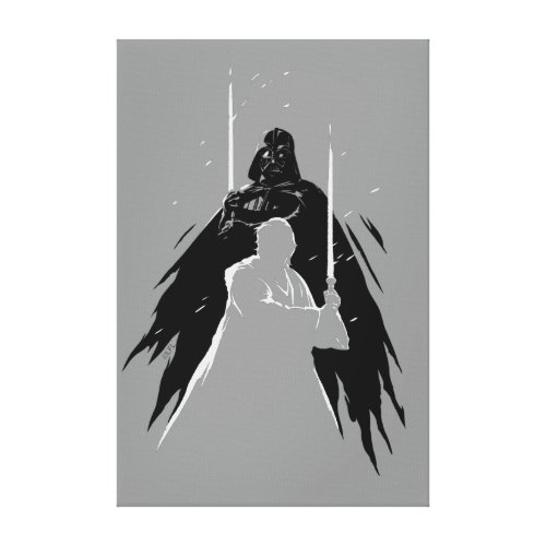 Obi_Wan Kenobi  Vader  Obi_Wan Overalp Sketch Canvas Print