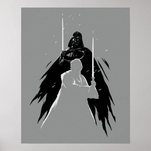 Obi_Wan Kenobi  Vader  Obi_Wan Overalp Sketch Poster