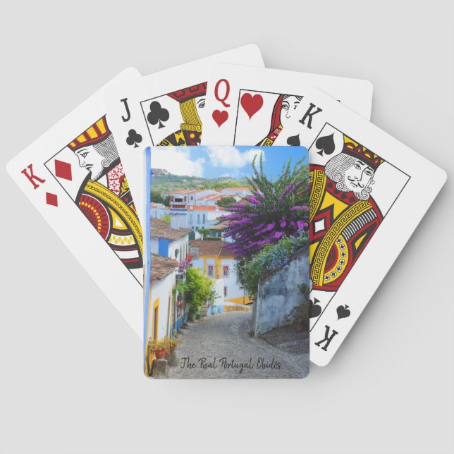 Obidos Flowers, Portugal Poker Cards (Back)
