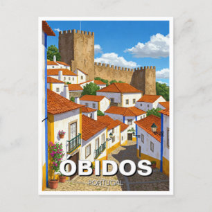 Obidos Portugal Travel Postcard