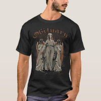 Obituary Creepy Skull Praying Santa Muerte T-Shirt