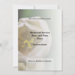 Obituary, Funeral Invitation