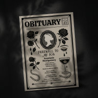 Obituary Newspaper 30th Birthday RIP My 20s