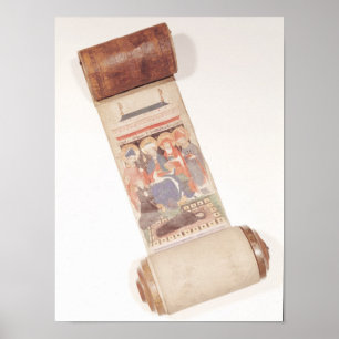 Obituary scroll, 1406 poster