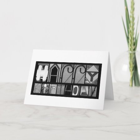 Object Letters Birthday Card