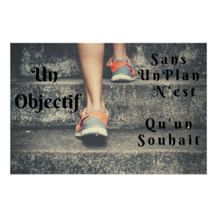 "Objectif" affiche citation positive Poster