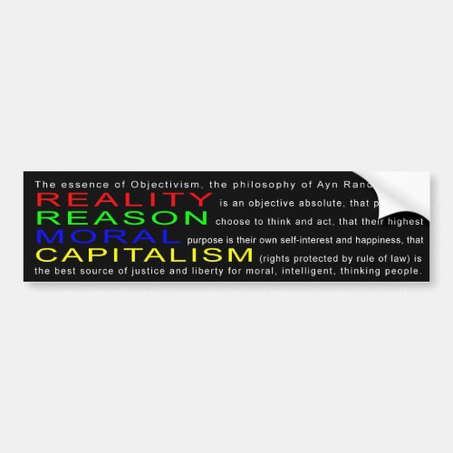 Objectivism Bumper Sticker