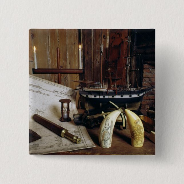 Objects from a Nineteenth Century Captain's Desk Button (Front)