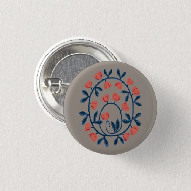 objet_17_a swan in flowers button (Front & Back)