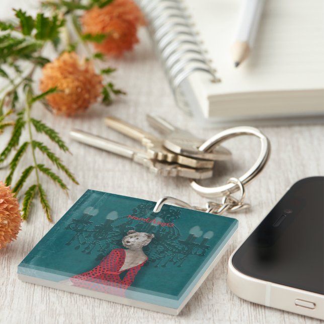 objet_19_une femme_2 acrylic keychain (Front Right)