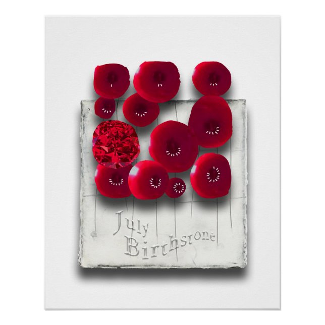 objet_4_variations on the ruby glossy poster (Front)