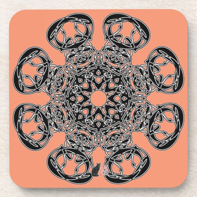 Objet d’art Octa Glyph Dusk Drink Coaster (Front)