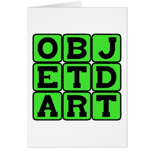 Objet d'Art, Art Object Cards (Front)
