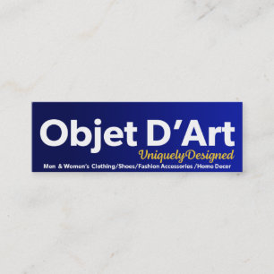 Objet D'Art Website Mini Business Card