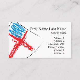 Oblique Episcopal Shield Business Card