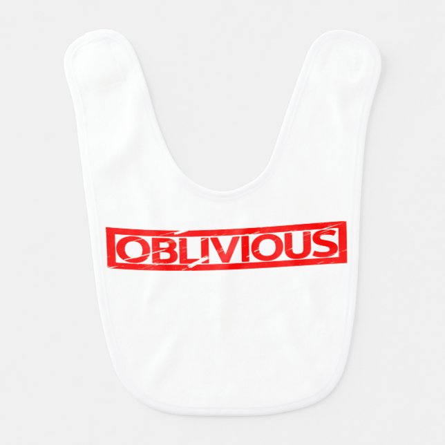 Oblivious Stamp Baby Bib (Front)