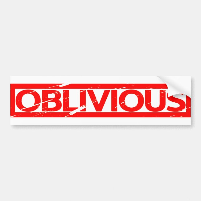 Oblivious Stamp Bumper Sticker (Front)