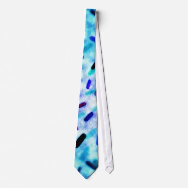 Oblong Bacteria Background Neck Tie (Front)