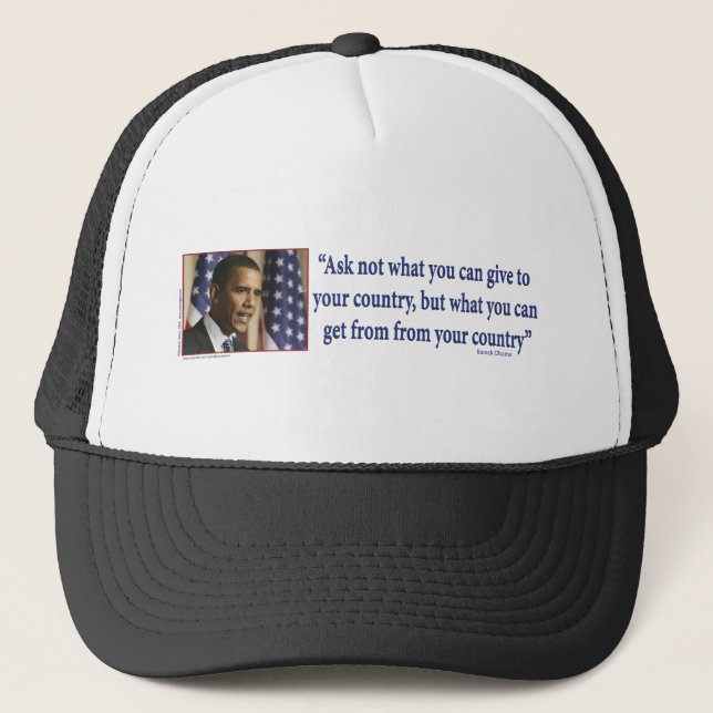 Obmana Ask what you can get from your country Trucker Hat (Front)