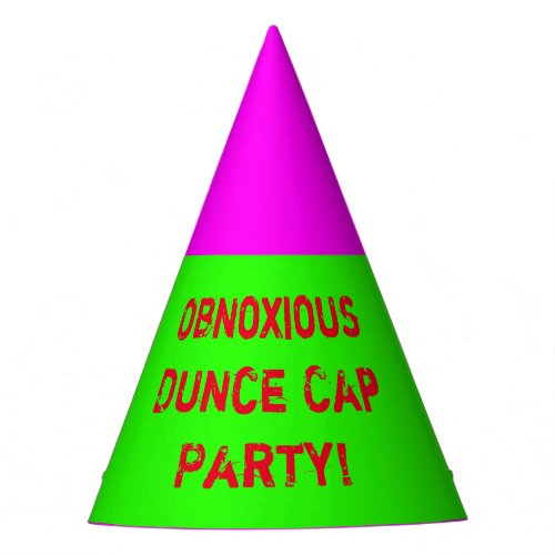 Obnoxious Dunce Cap Party