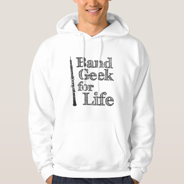Oboe Band Geek Hoodie (Front)