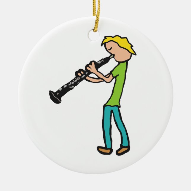 Oboe Ceramic Ornament (Front)
