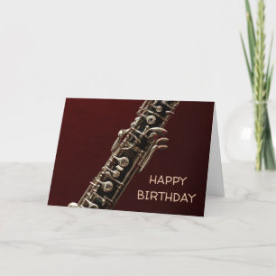 Oboe classical music instrument birthday card