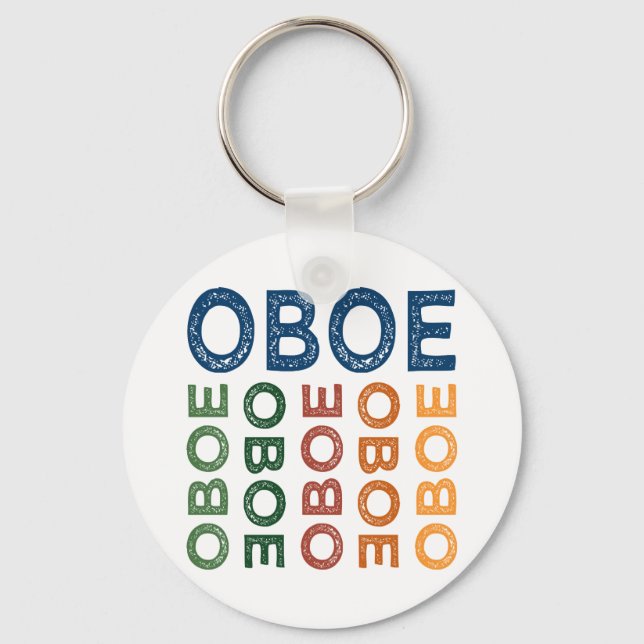 Oboe Colorful Keychain (Front)