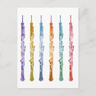 Oboe Crayons Postcard