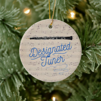 Oboe Designated Tuner Quote Funny Oboist Ceramic Ornament
