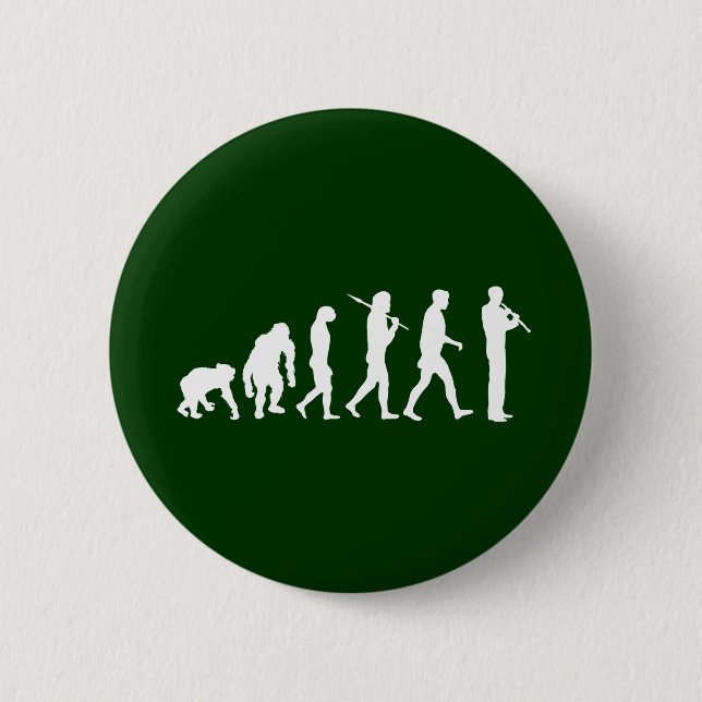 Oboe evolution funny Oboist humor gift Pinback Button (Front)