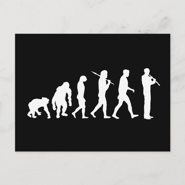 Oboe evolution funny Oboist humor gift Postcard (Front)