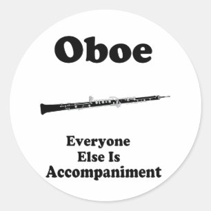 Oboe Gift Classic Round Sticker