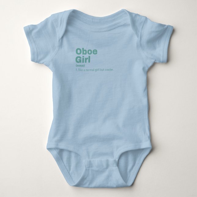 Oboe  Girl - Oboe  Baby Bodysuit (Front)