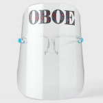 Oboe Heart Text Face Shield