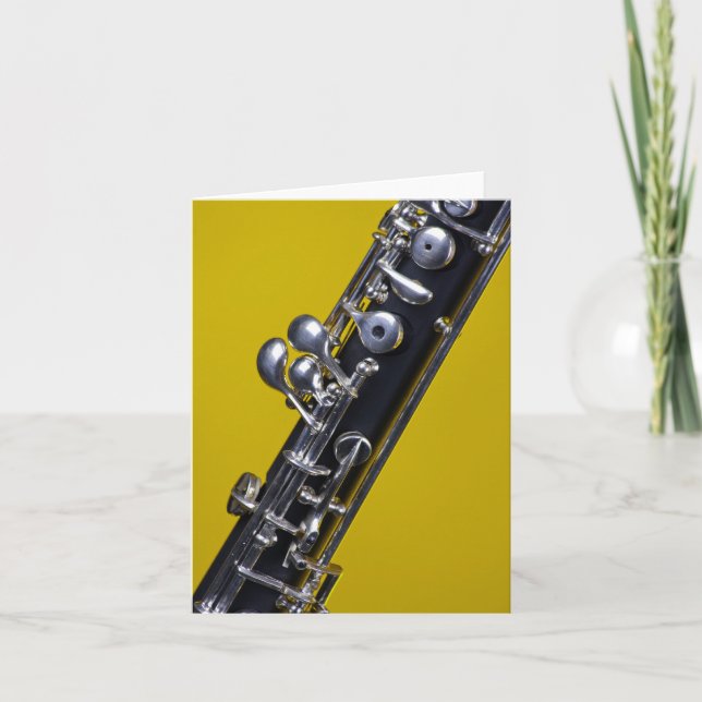 Oboe Image Greeting Card Made to Customize (Front)