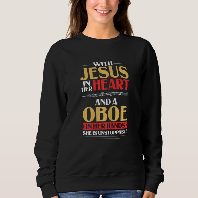 Oboe Instrument Music Player Beginner Lesson Obois Sweatshirt (Front)