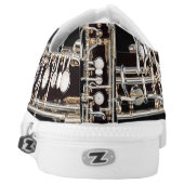 Oboe Key Mechanism Contrasting Views Low-Top Sneakers (Left Shoe Back)