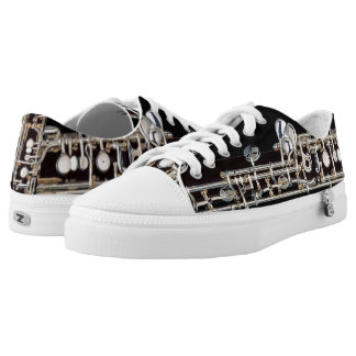 Oboe Key Mechanism Contrasting Views Low-Top Sneakers