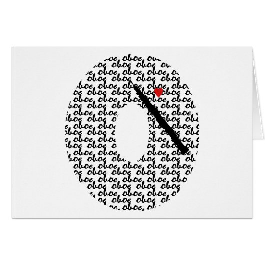 Oboe Letter O Cards (Front Horizontal)