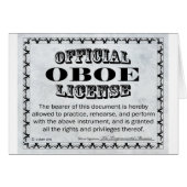 Oboe License (Front Horizontal)