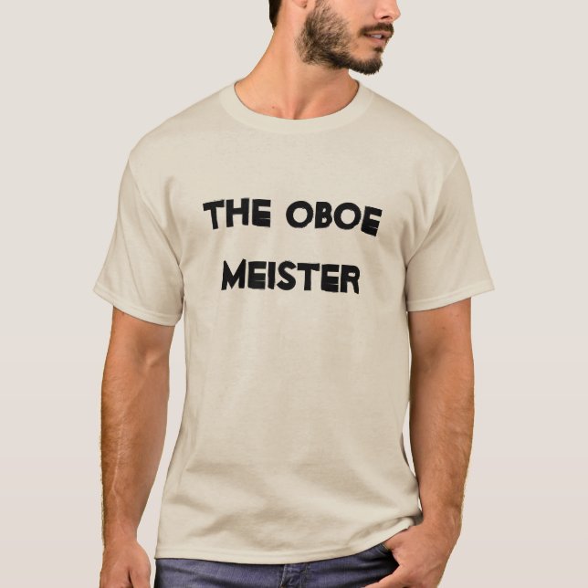 Oboe Meister Musical Brass Instrument T-Shirt (Front)