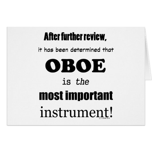 Oboe Most Important Instrument (Front Horizontal)