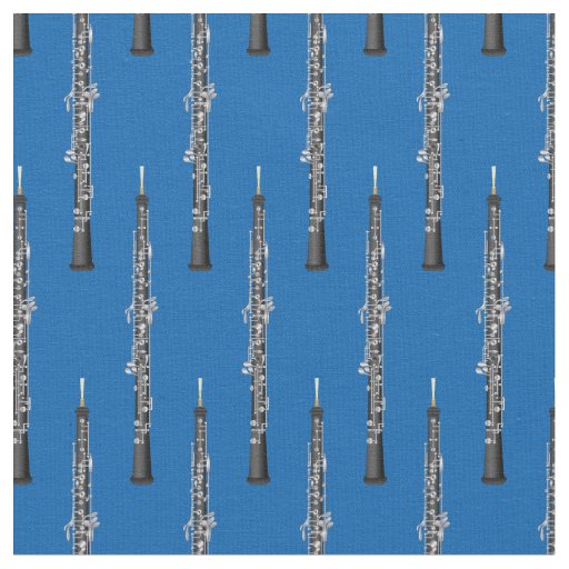 Oboe Music Musician Room Decor Blue Fabric